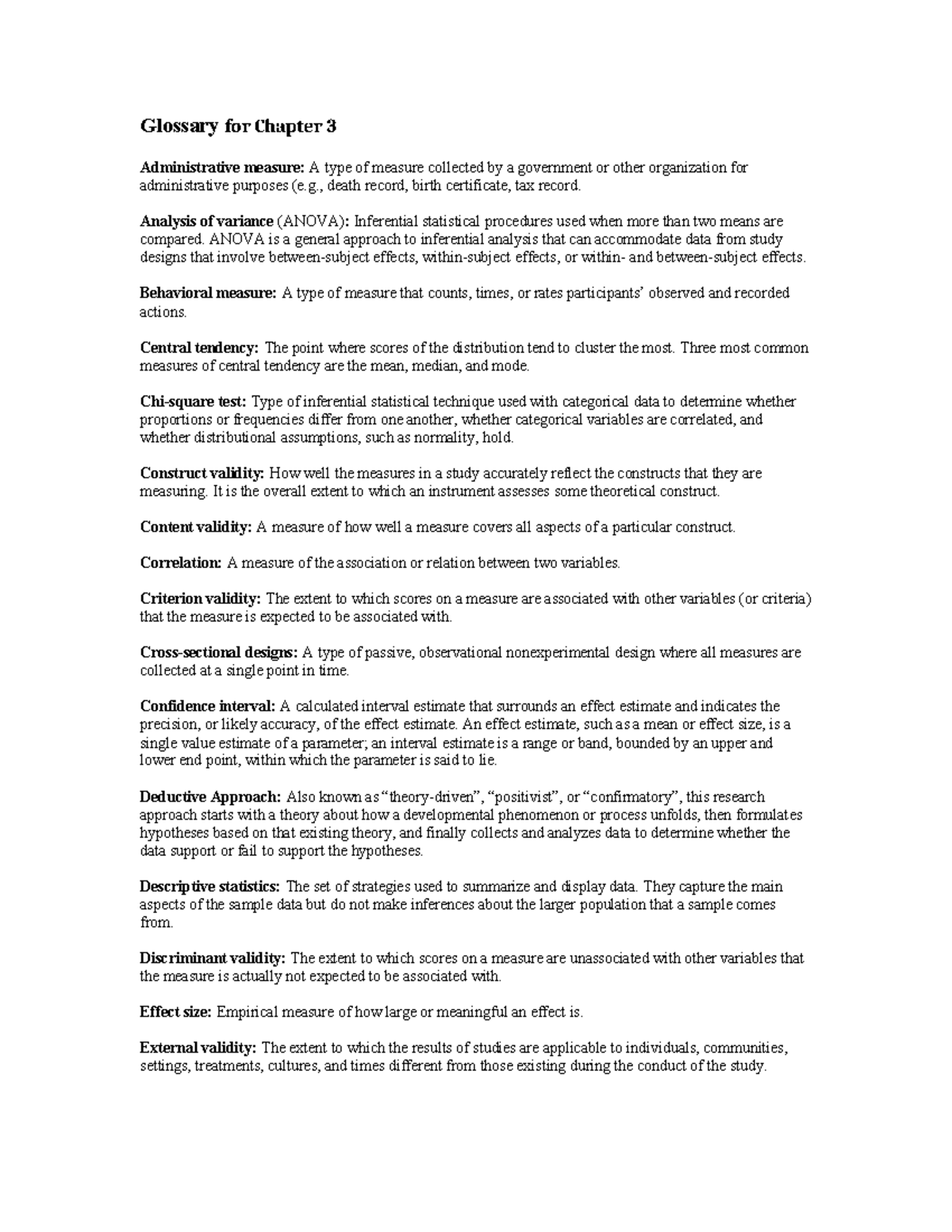 TB3 Glossary: Key Terms and Concepts in Statistics and Research Methods ...