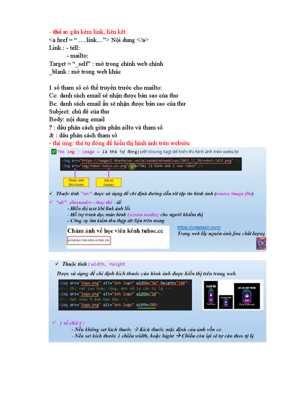 Học HTML - Frontend Basics and Link Parameters - Studocu