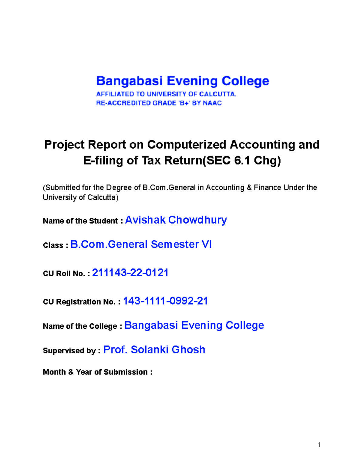 Project Report: Computerized Accounting & E-filing of Tax Return (SEC 6 ...
