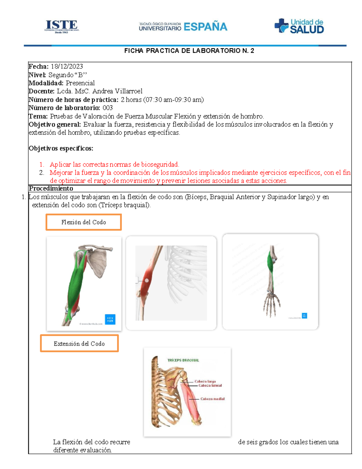 3. Práctica de Laboratorio N° 2: Evaluación de Flexión y Extensión de ...