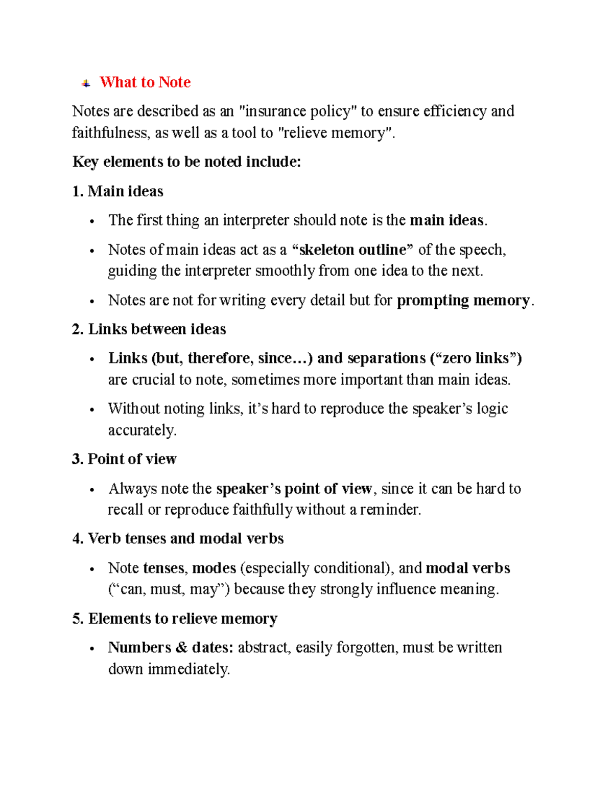 What to Note and When: Key Principles for Effective Note-Taking - Studocu