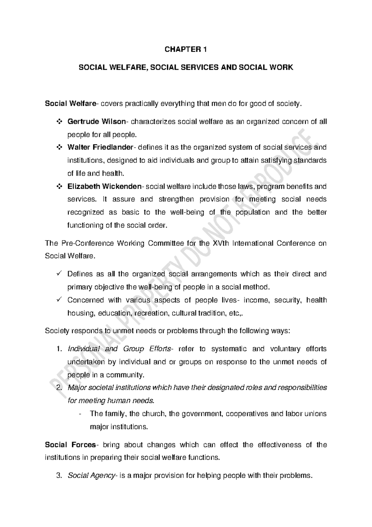 CHAPTER 1: SOCIAL WELFARE, SERVICES, AND WORK IN THE PHILIPPINES - Studocu