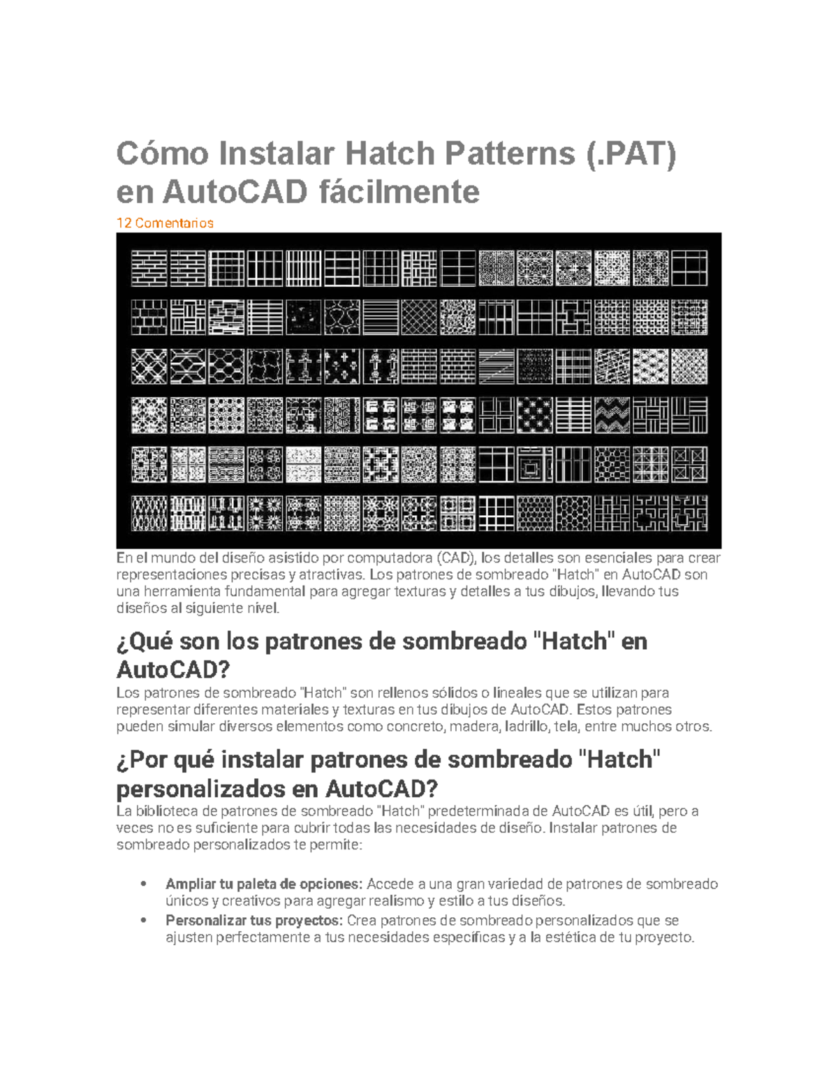 Guía para Instalar Hatch Patterns (.PAT) en AutoCAD - Studocu