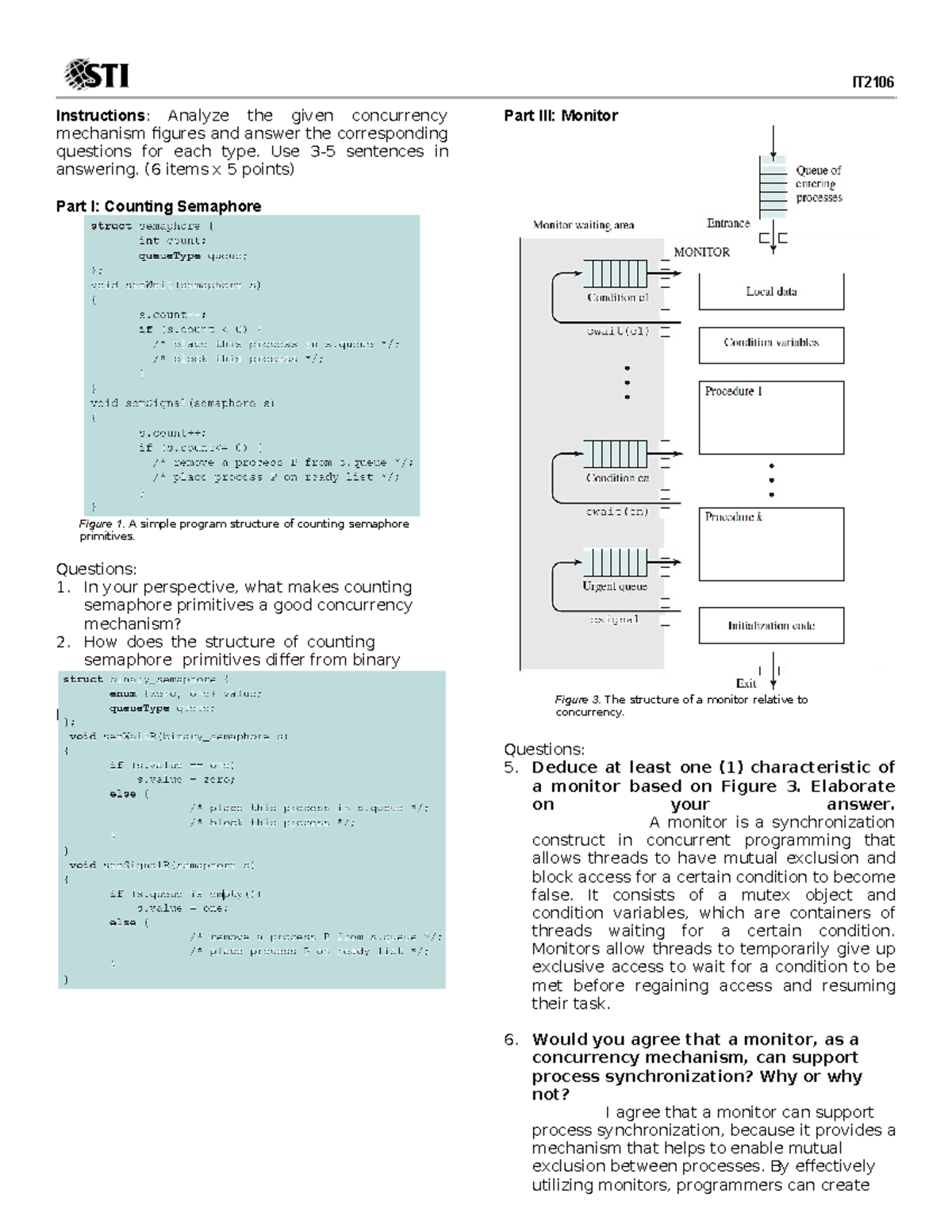 04 Quiz 1 - Concurrency Mechanisms Analysis Quiz - Studocu