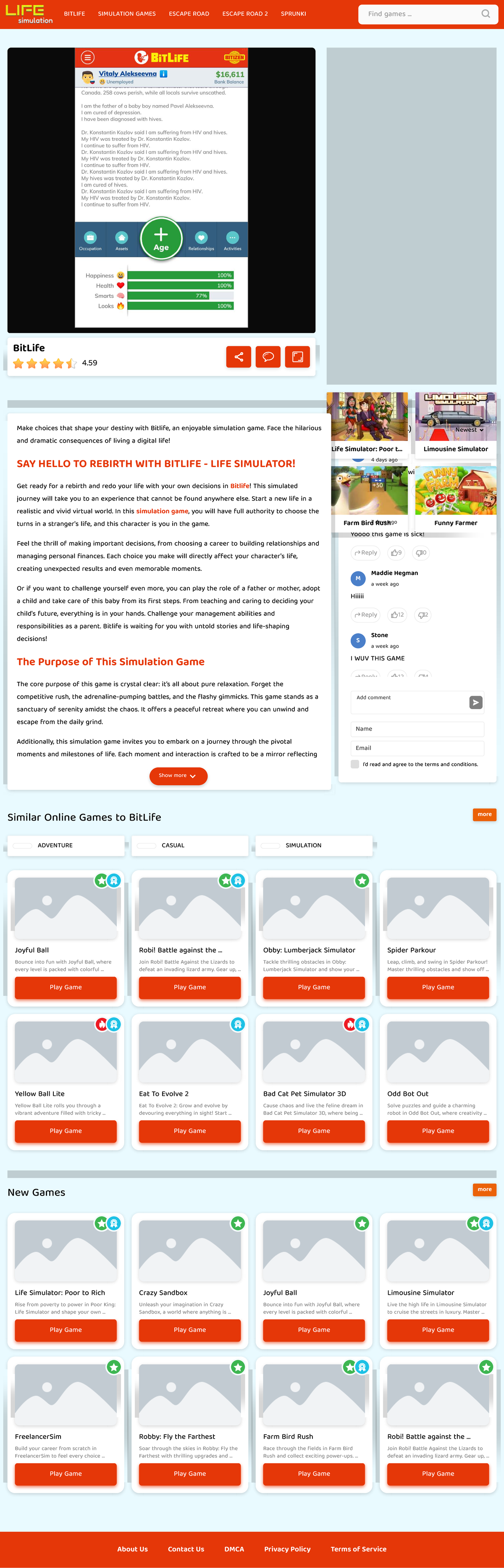 Bit Life - Life Simulator - BitLife 4. More Games Comment (164) Similar ...