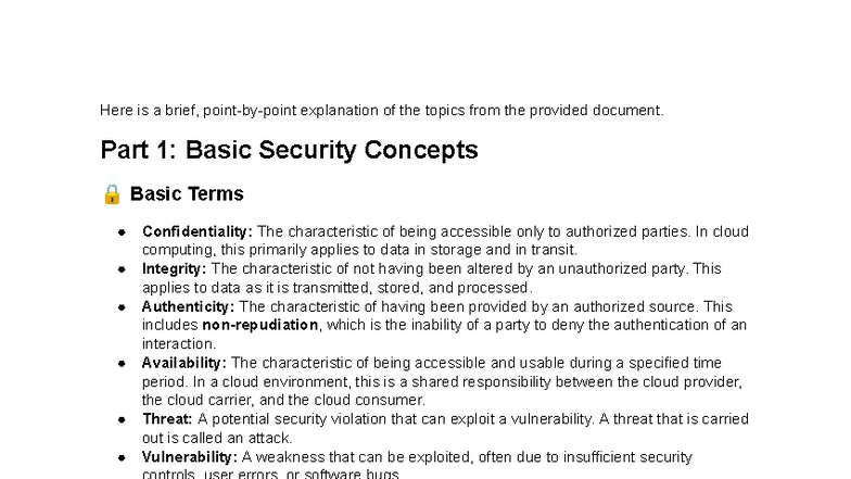 CST423 M4: Cloud Security Concepts and VM Access Control Notes - Studocu