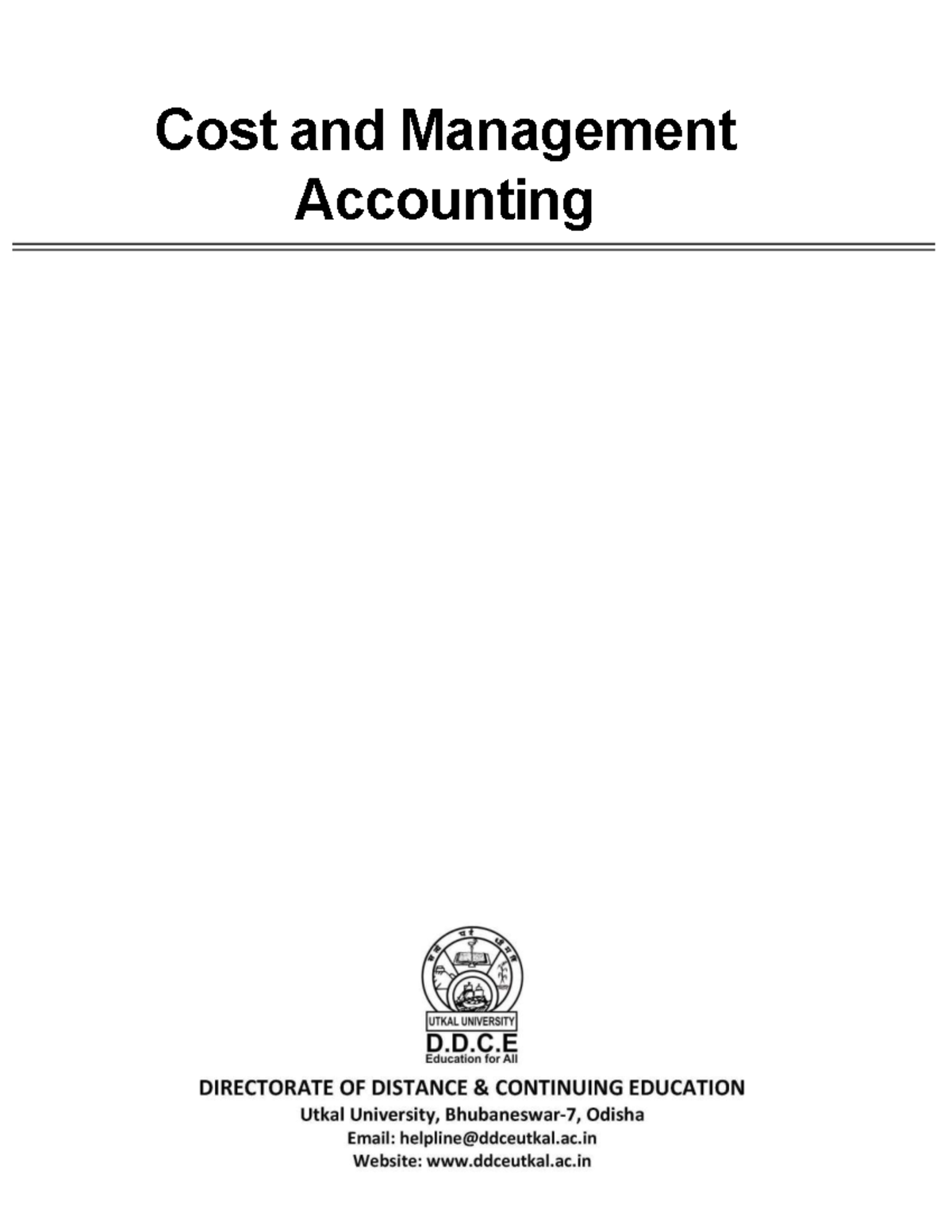 Cost and Management Accounting Notes (CMA 101) - Studocu