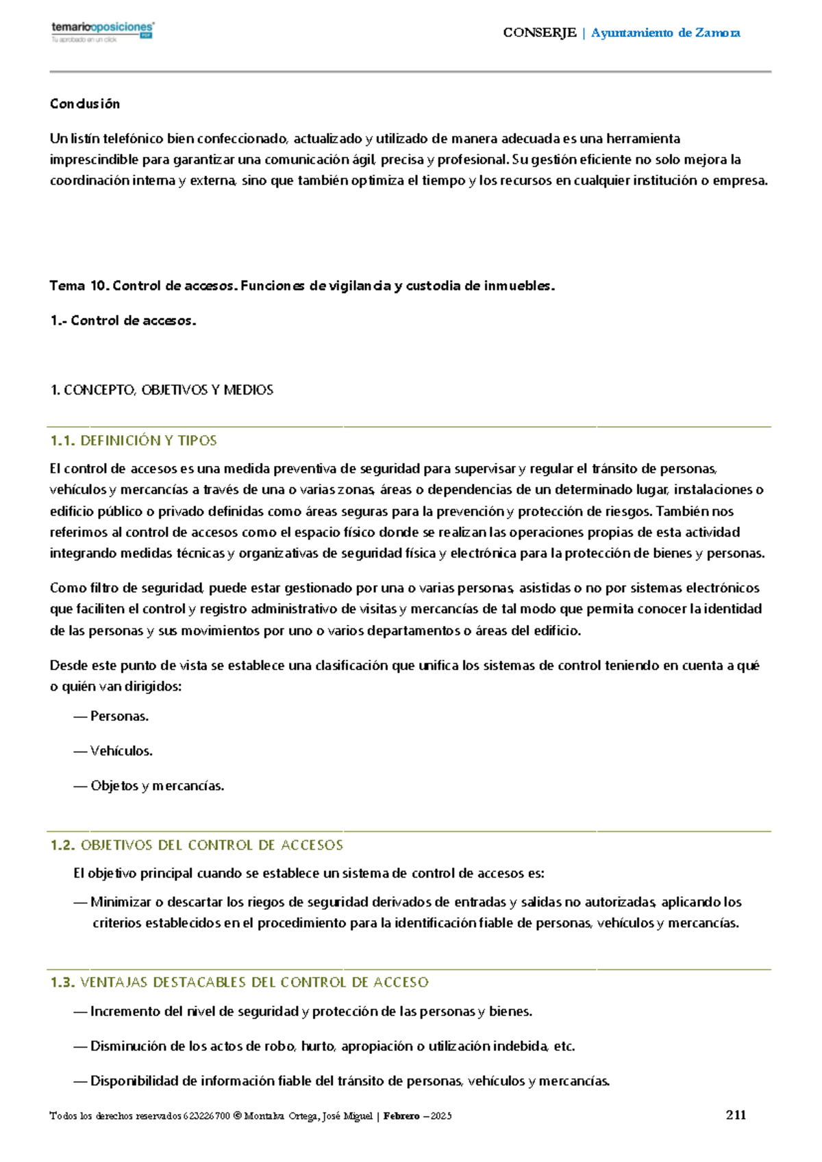 Tema 10: Control de Accesos y Vigilancia en el Ayuntamiento de Zamora ...