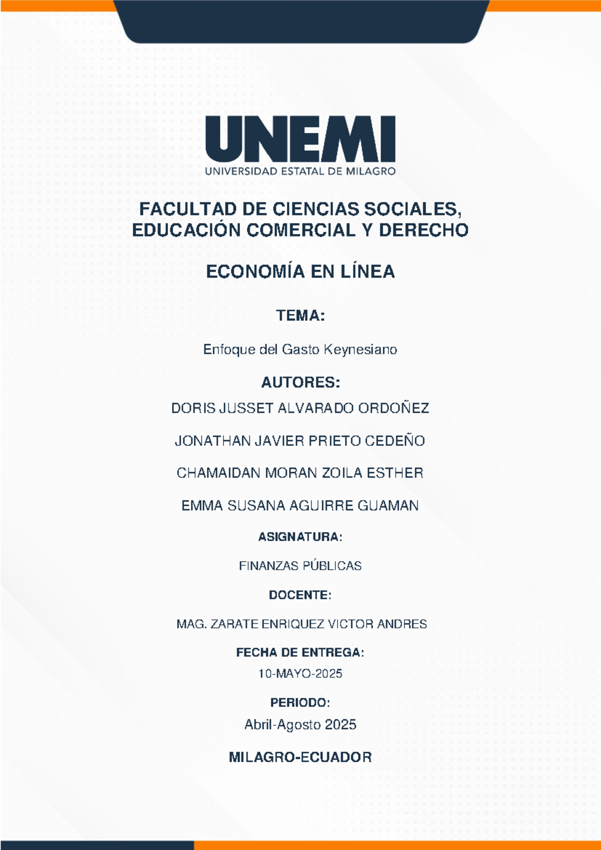 S3 Tarea 1: Enfoque del Gasto Keynesiano en Finanzas Públicas - Document Preview