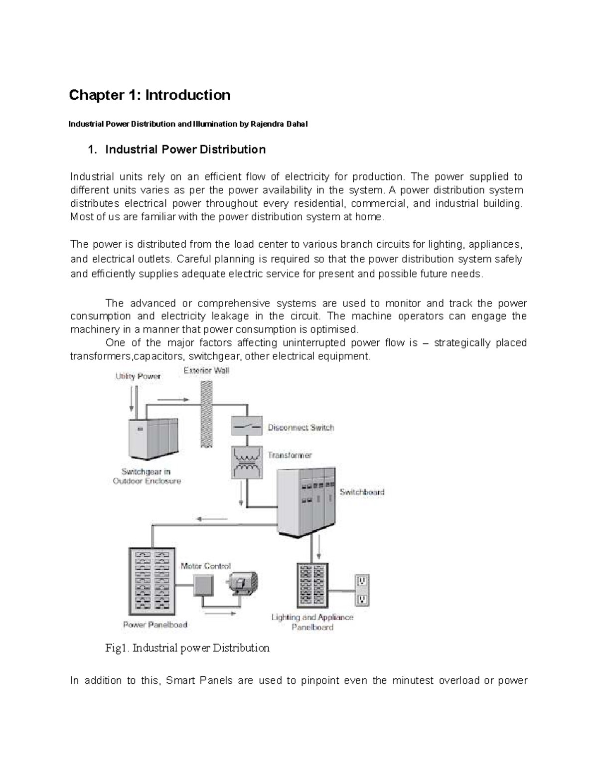 Chapter 1: Intro to Industrial Power Distribution (ENGR 101) - Studocu