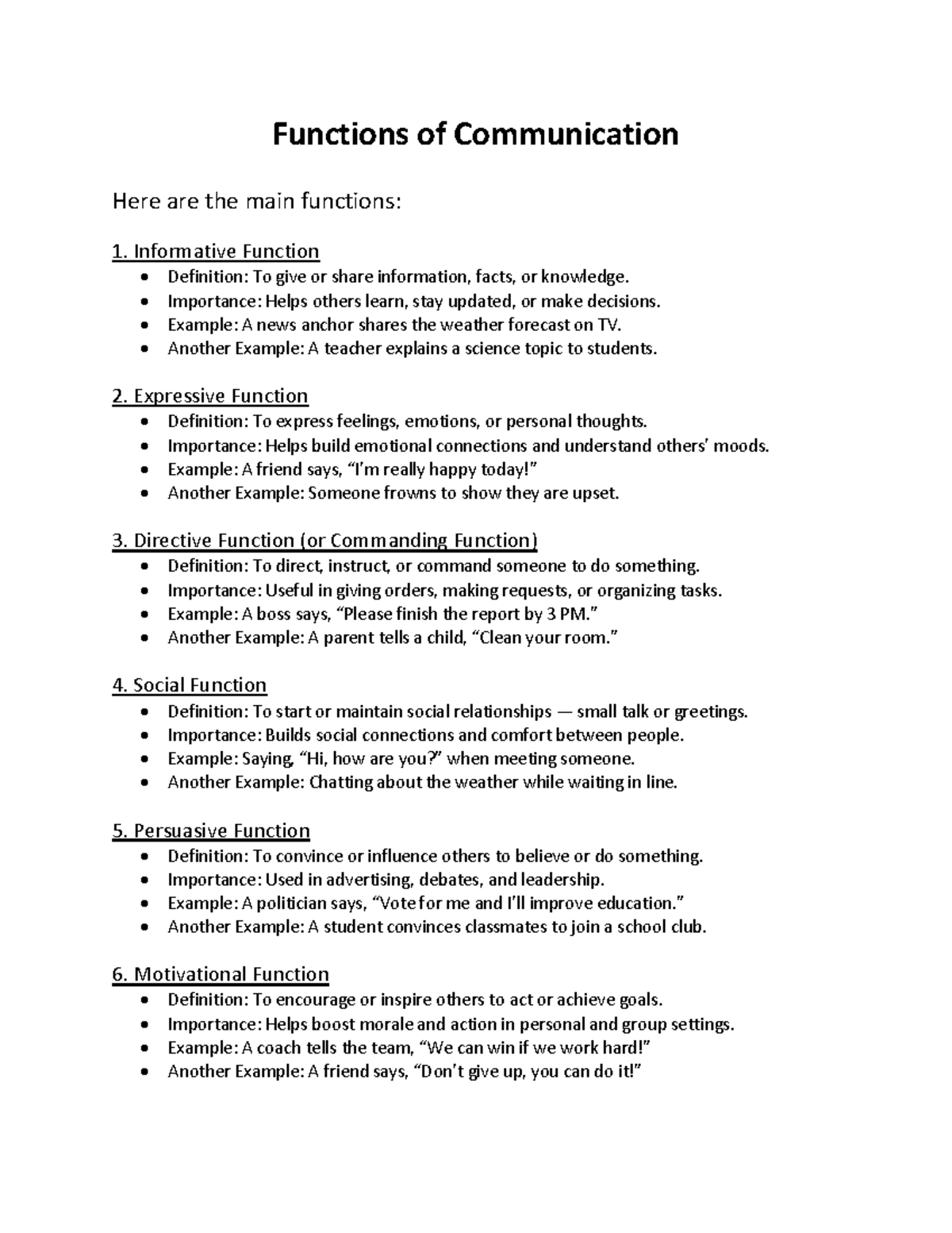 MGT131 Chapter Notes: Functions and Barriers of Communication - Studocu