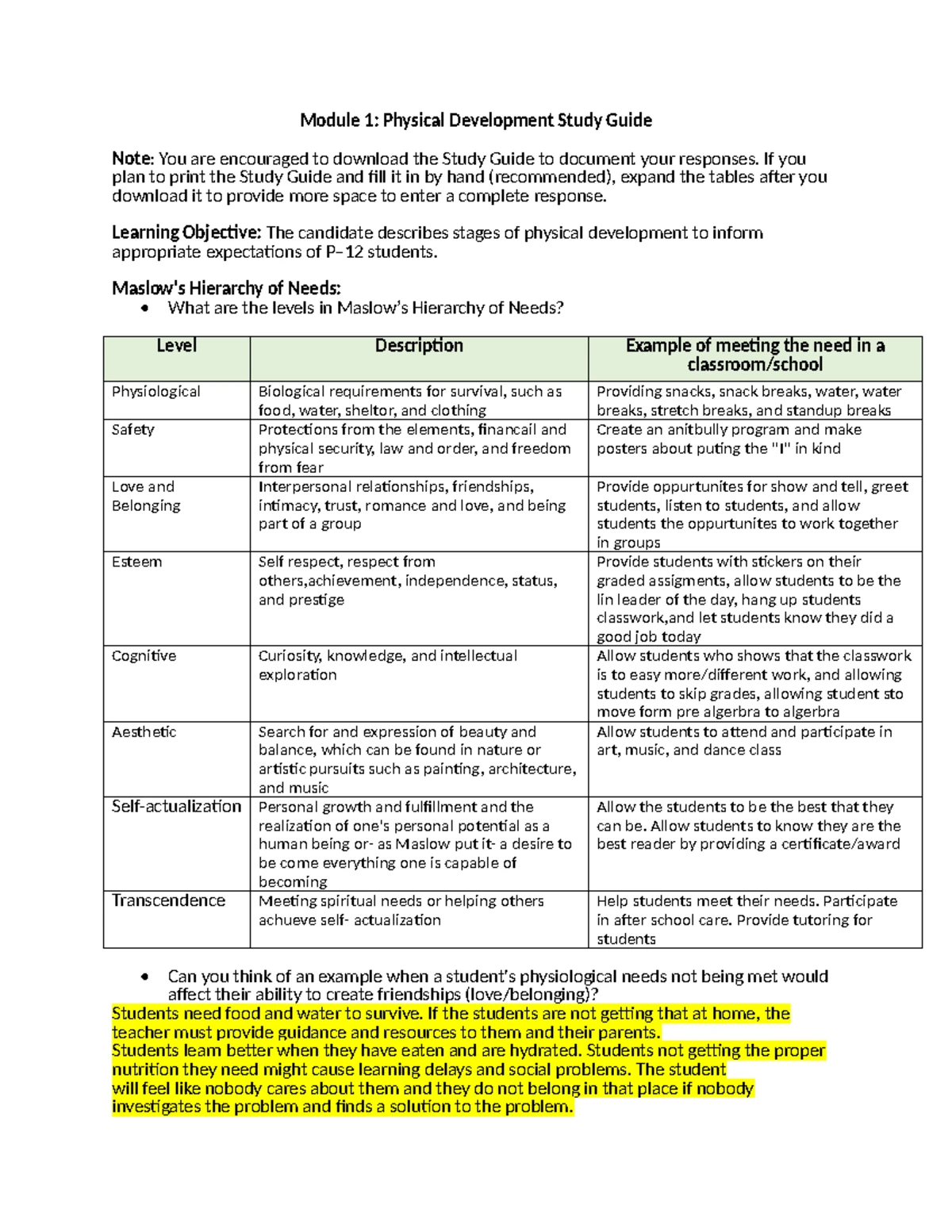 RV TASK 1: Classroom Video Observations & Analysis Report - Studocu