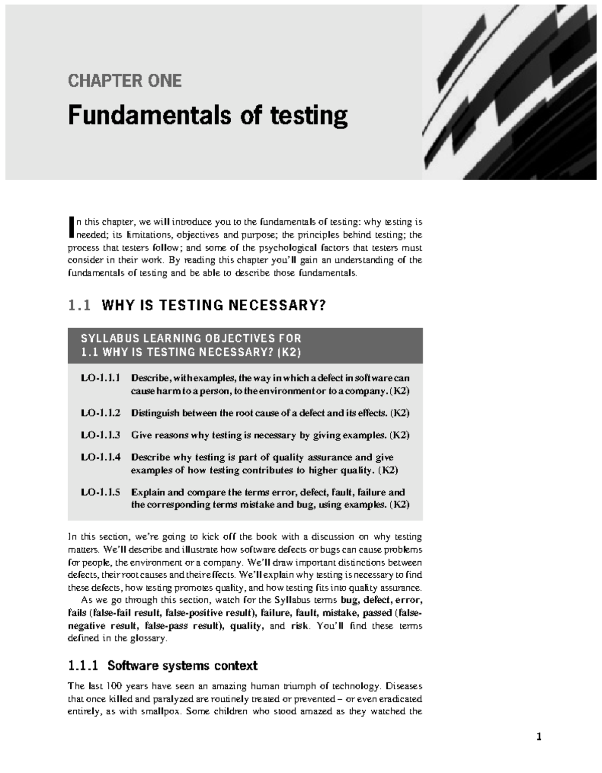 Foundations of Software Testing Istqb Certification 3rd ed - CHAPTER ...