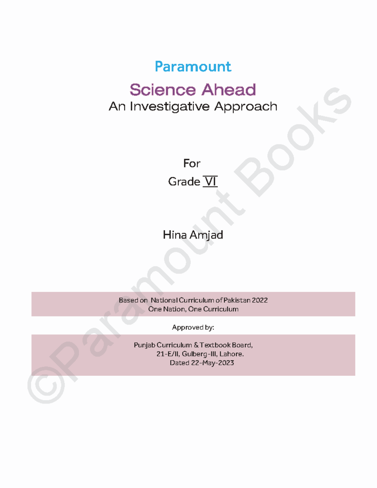 Science Ahead Book 6 (PCTB): Selected Chapters Overview for Grade VI ...