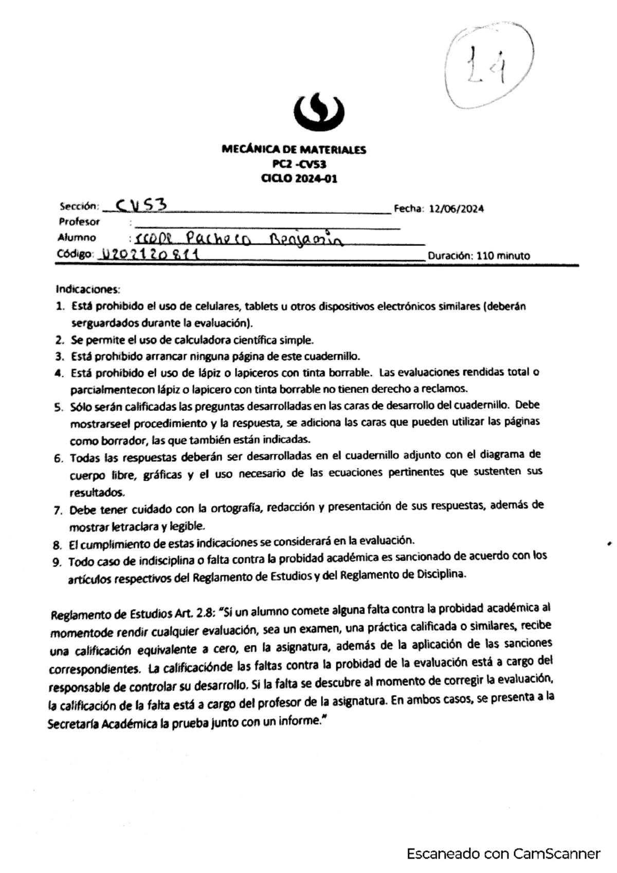 MECANICA DE MATERIALES PC1: Análisis de Esfuerzos Cortantes y Torsión ...