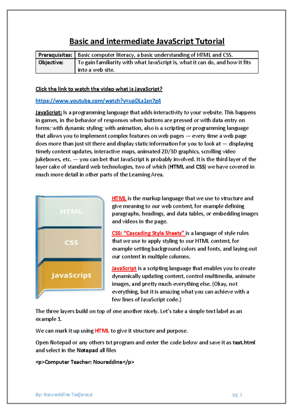 A Level IT JavaScript Tutorial: Concepts & Practical Applications 9626 ...