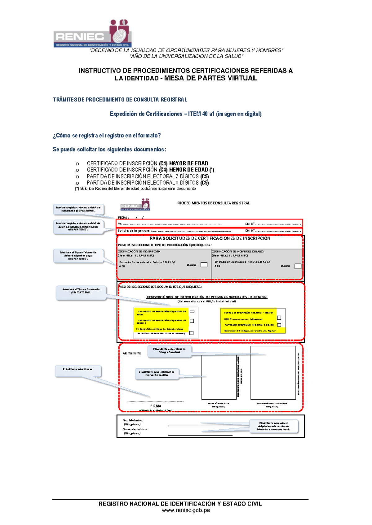 Instructivo certificado inscripcion - REGISTRO NACIONAL DE ...