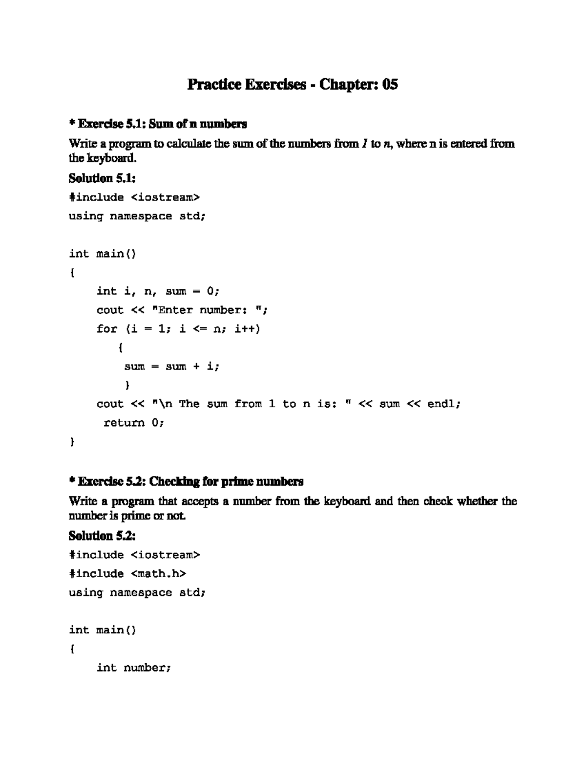 Chapter 5 Practice Exercises Cpp Anti Copy - Trường Đại học Công nghệ ...