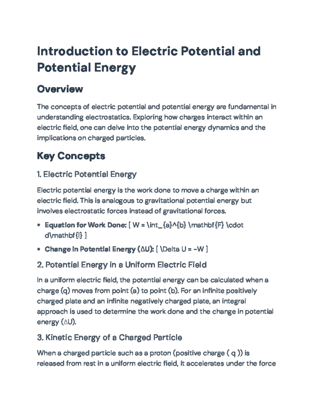 Introduction to Electric Potential & Energy Dynamics - PHYS 101 ...