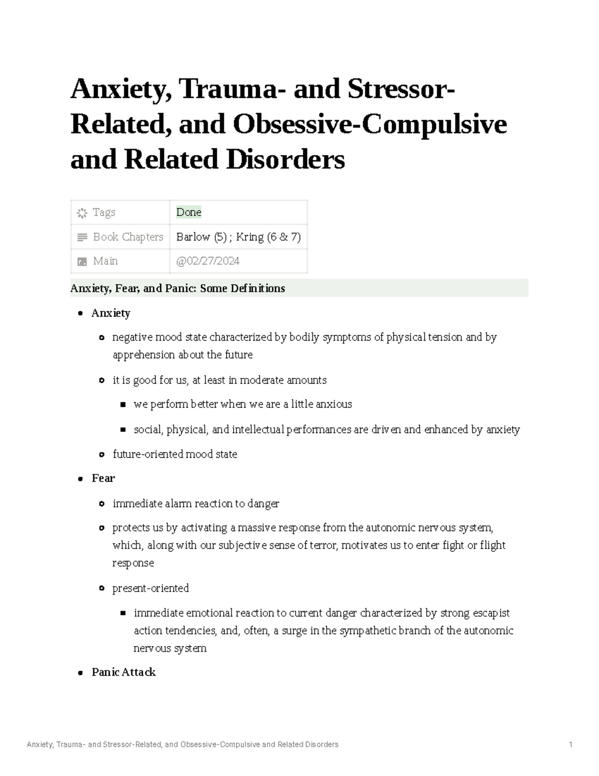 Anxiety, Trauma, and OCD Disorders: Key Insights and Causes (Chapter 5 ...