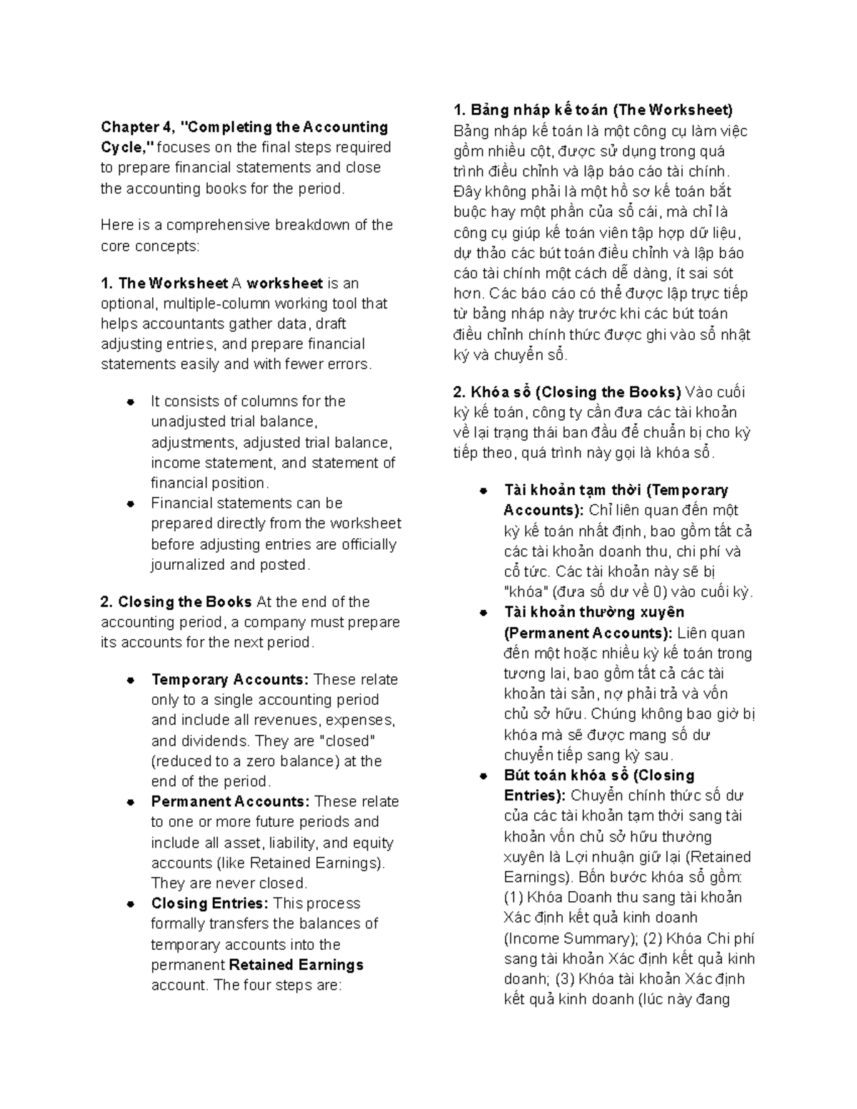 Chapter 4: Completing the Accounting Cycle - Key Concepts and Steps ...