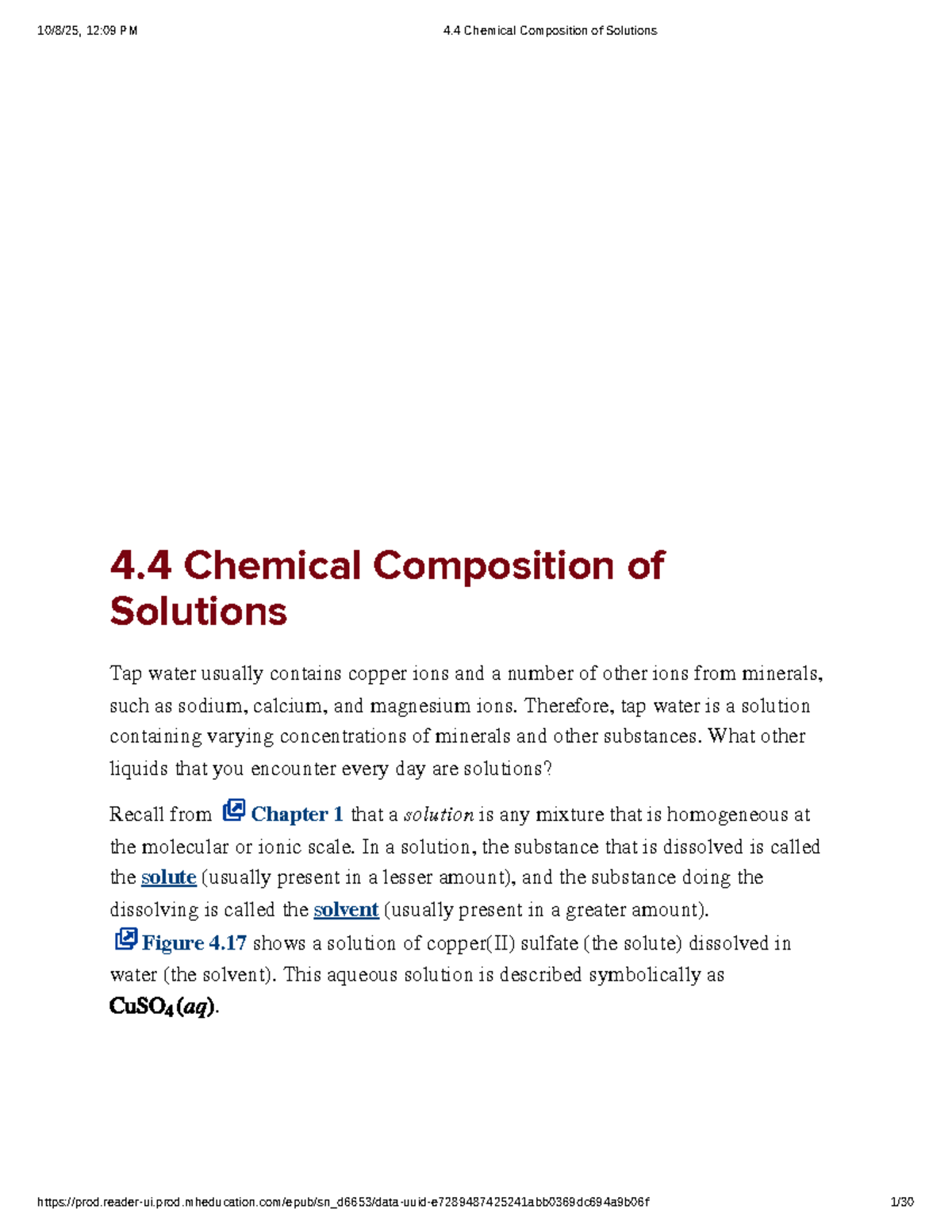 Chemical Composition of Solutions - Key Concepts and Examples (CHEM 4.4 ...