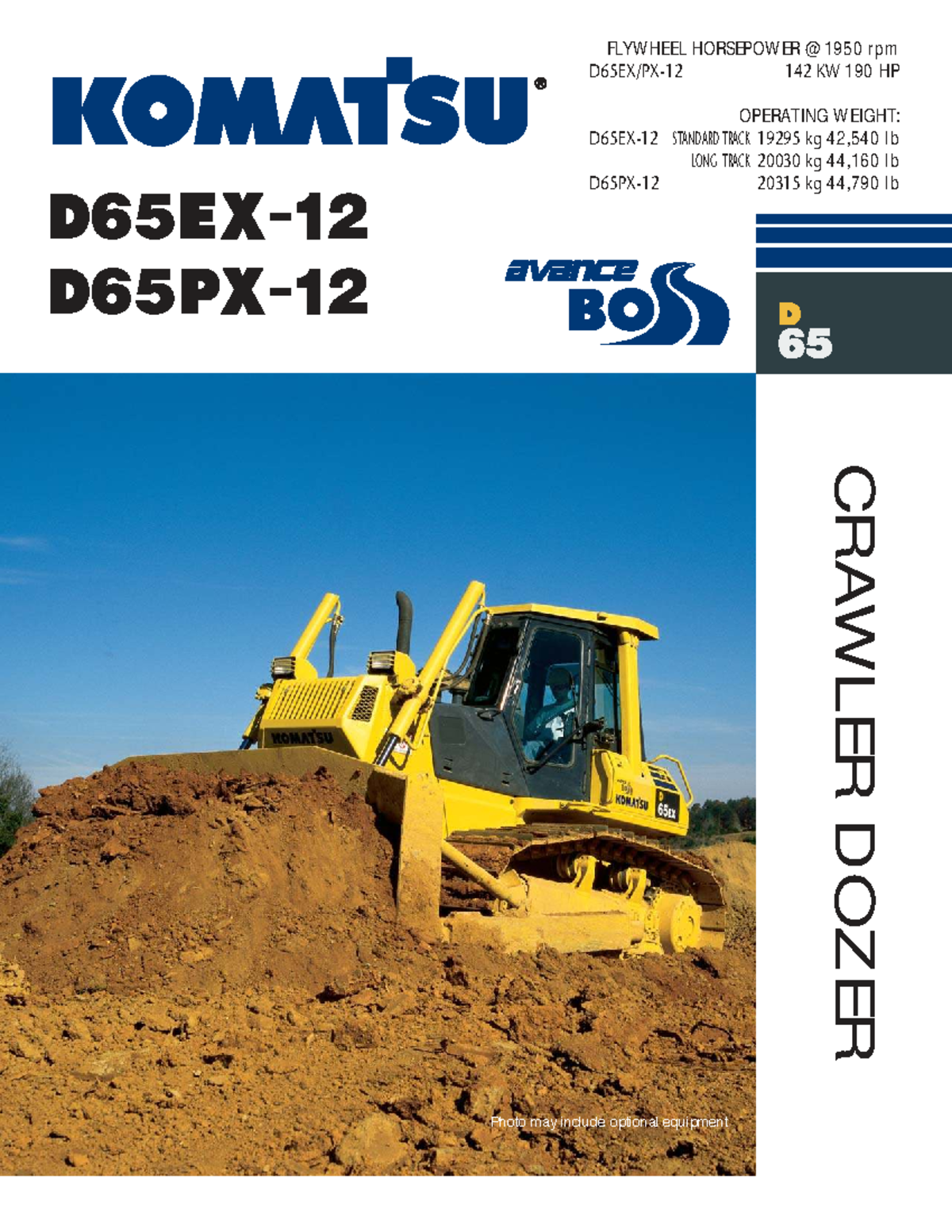 Komatsu Crawler Dozer D65EX/PX Specs & Features Overview - Studocu