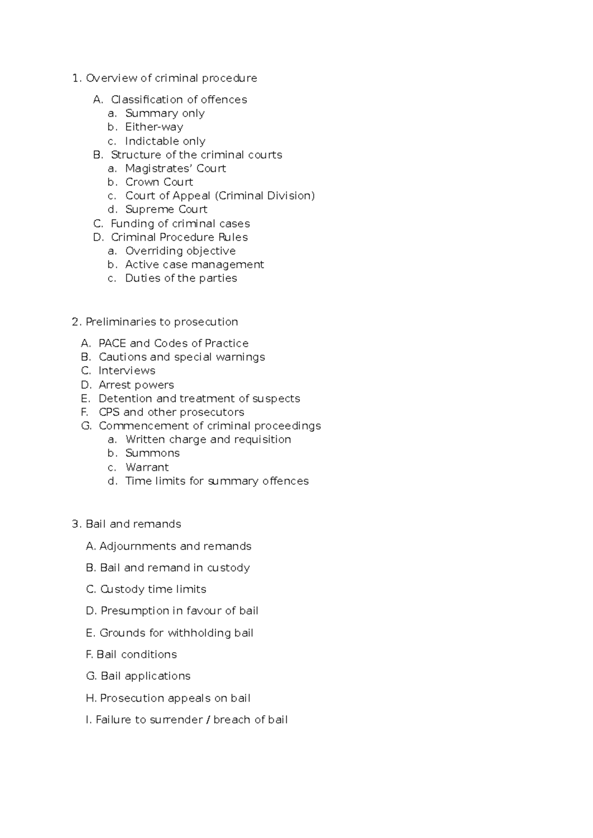 Criminal Litigation Procedure Overview (CLP 101) - Studocu