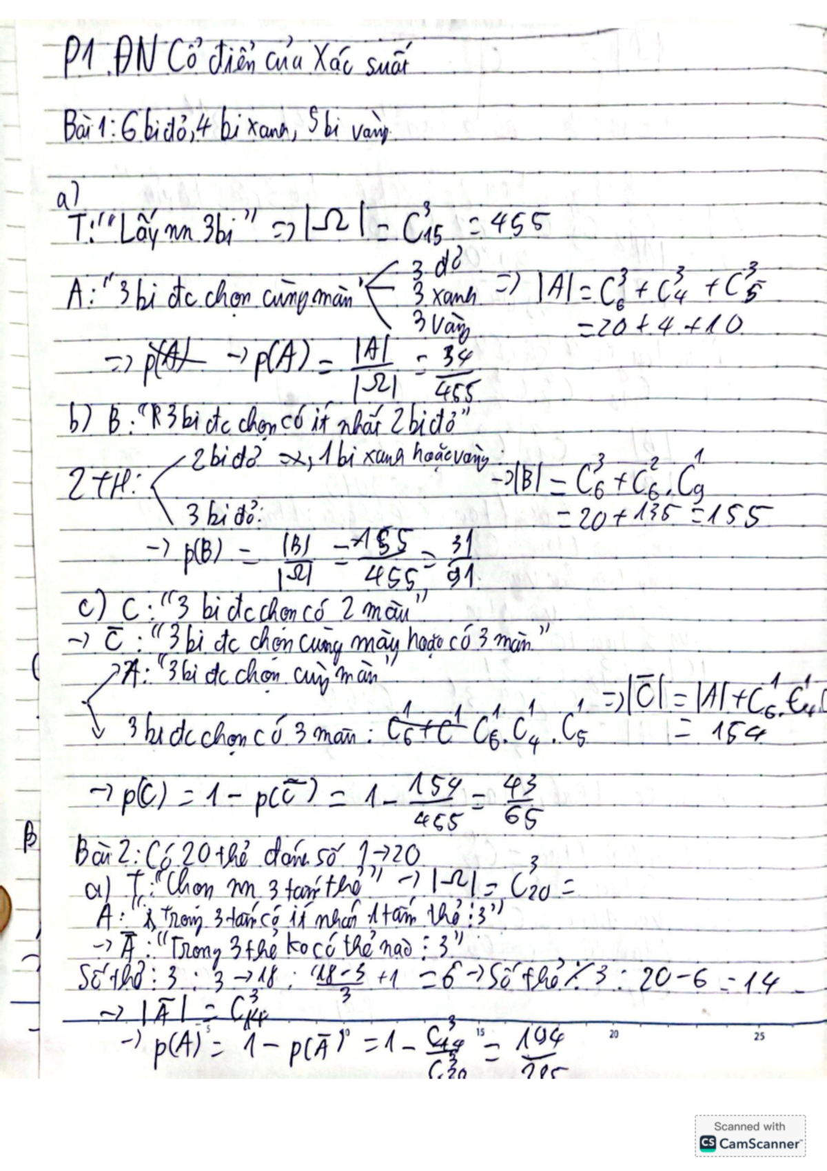 BTVN b1 - Advanced Probability Concepts and Analysis - Studocu
