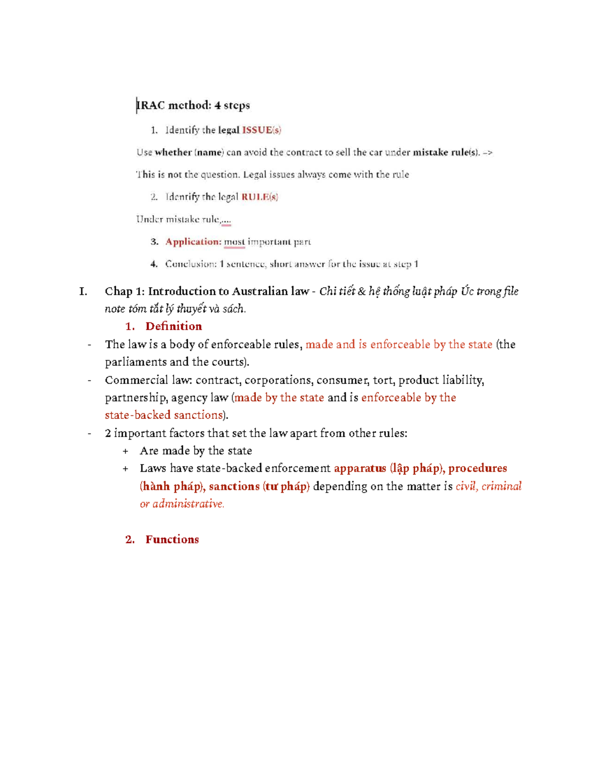 BL-note: Business Law (Australia) - Chapter 1 Overview and Key Concepts ...