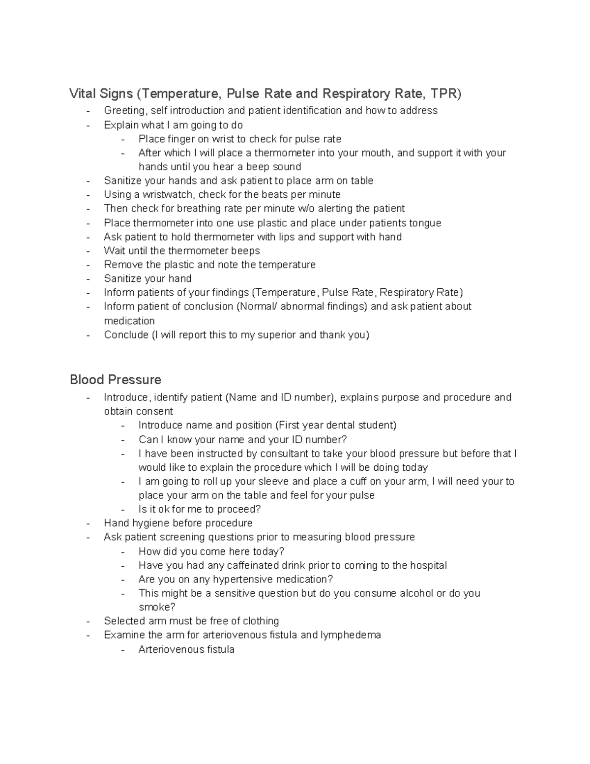 1) Vital Signs and Blood Pressure - Vital Signs (Temperature, Pulse ...
