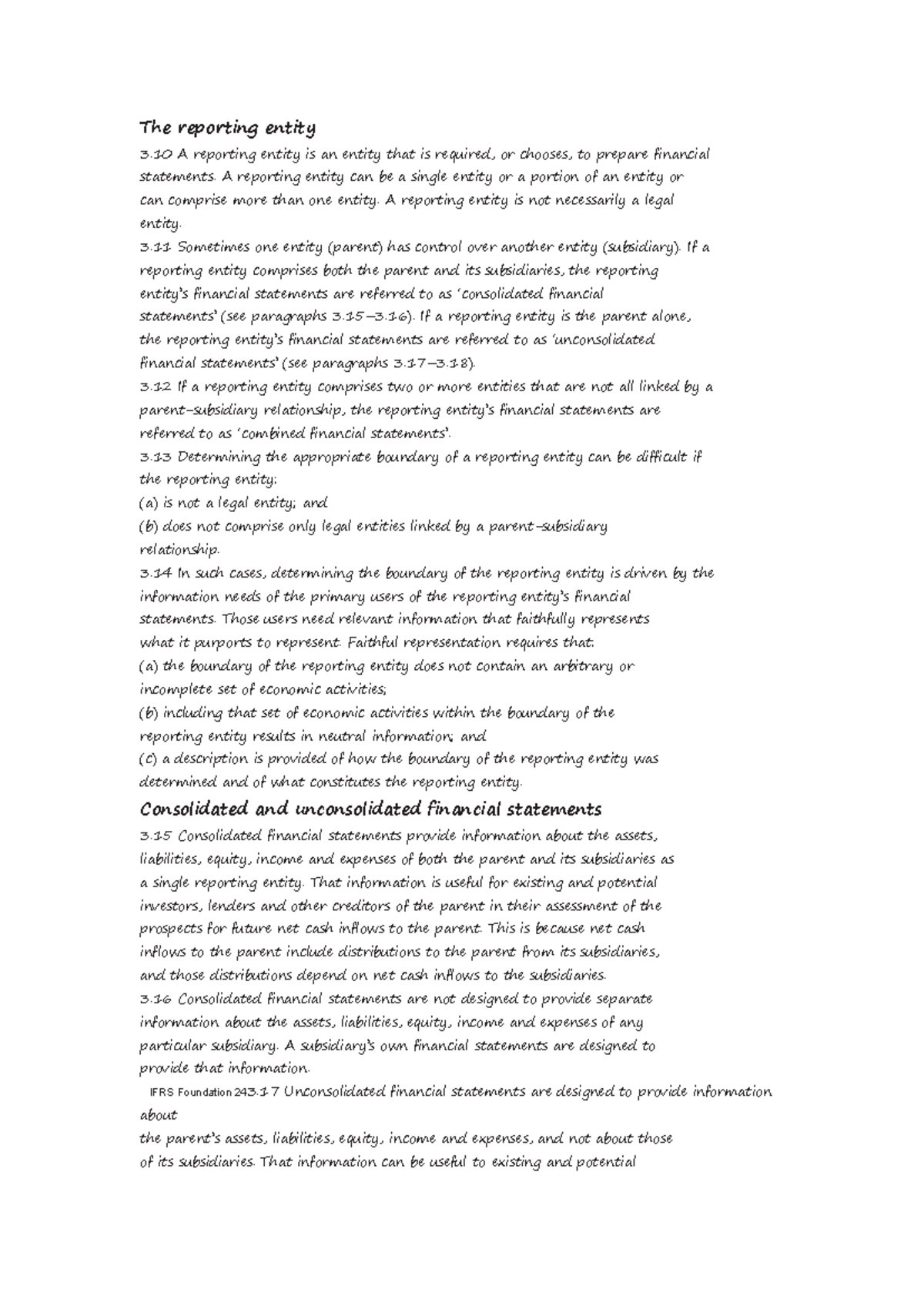 IFRS 8: Understanding Reporting Entities & Financial Statements - Studocu