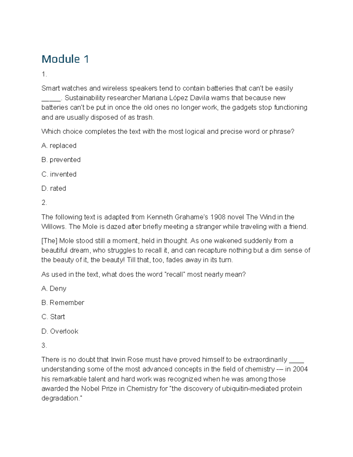 June 2024 SAT INT VER 1 - Real Questions and Answers for Test ...