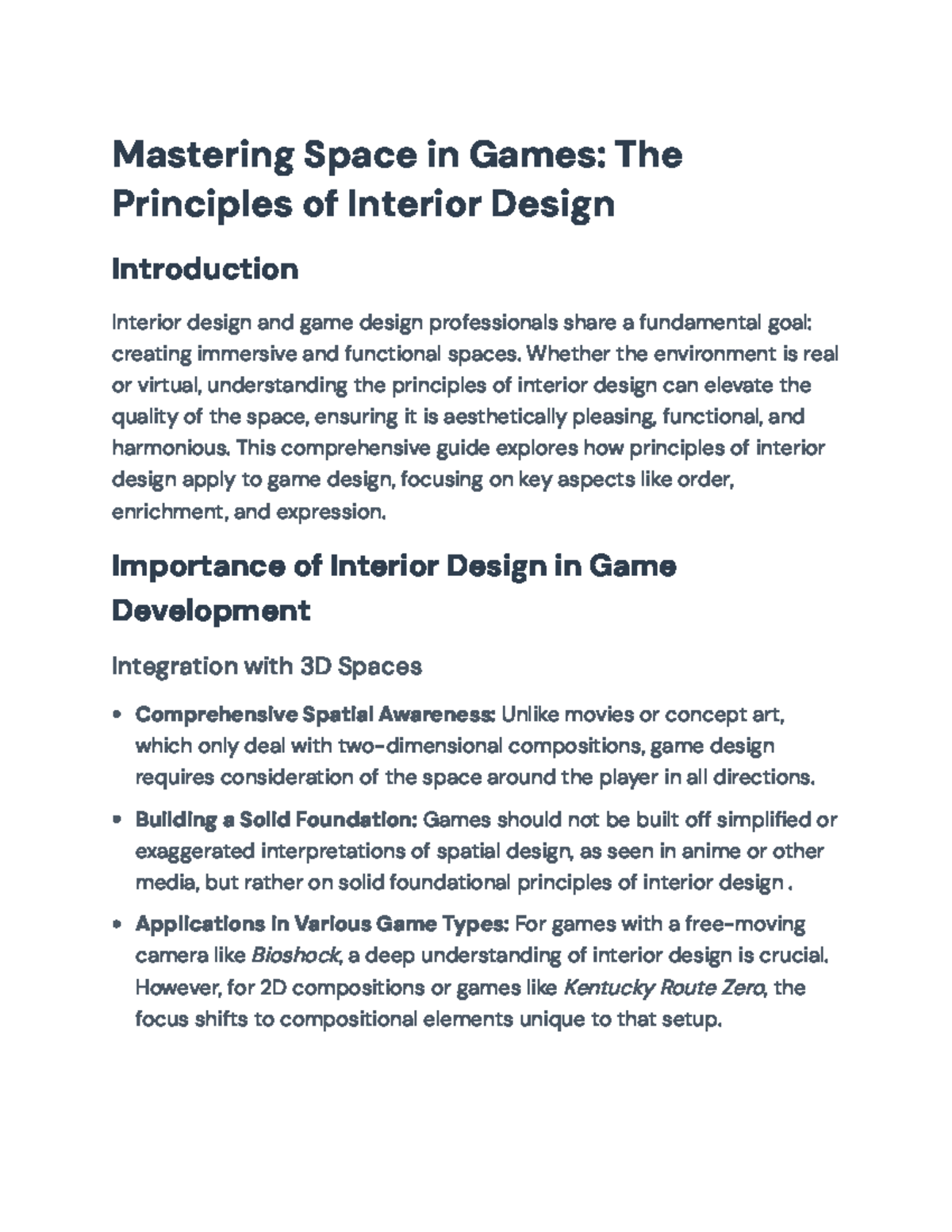 Mastering Interior Design Principles for Game Development: A Guide ...