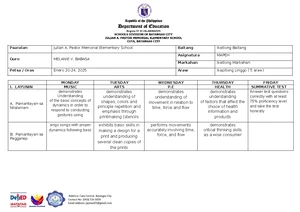 Q3 MATH WEEK 7 - Lesson Plan on Symmetry and Patterns - Studocu