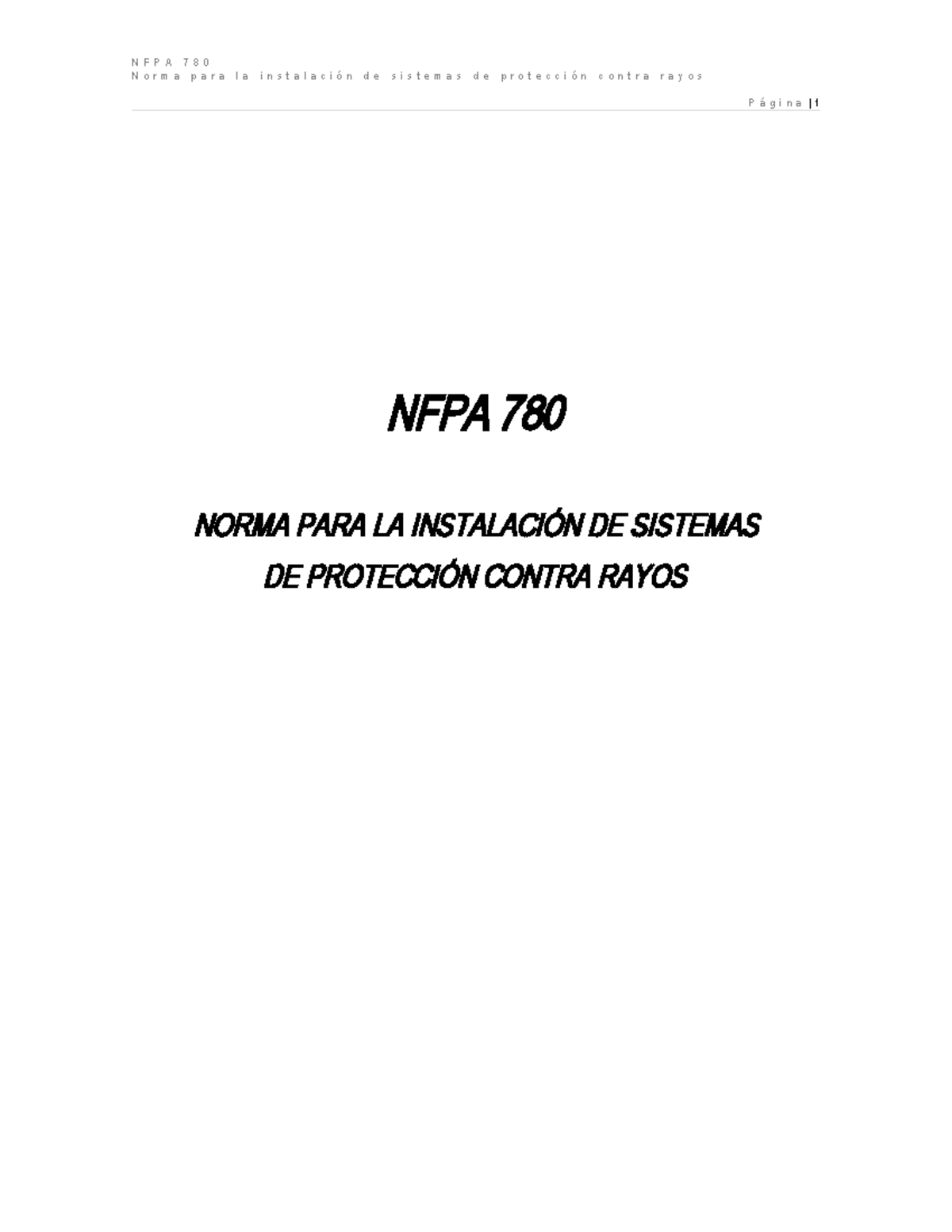 NFPA 780: Instalación de Sistemas de Protección Contra Rayos - Studocu