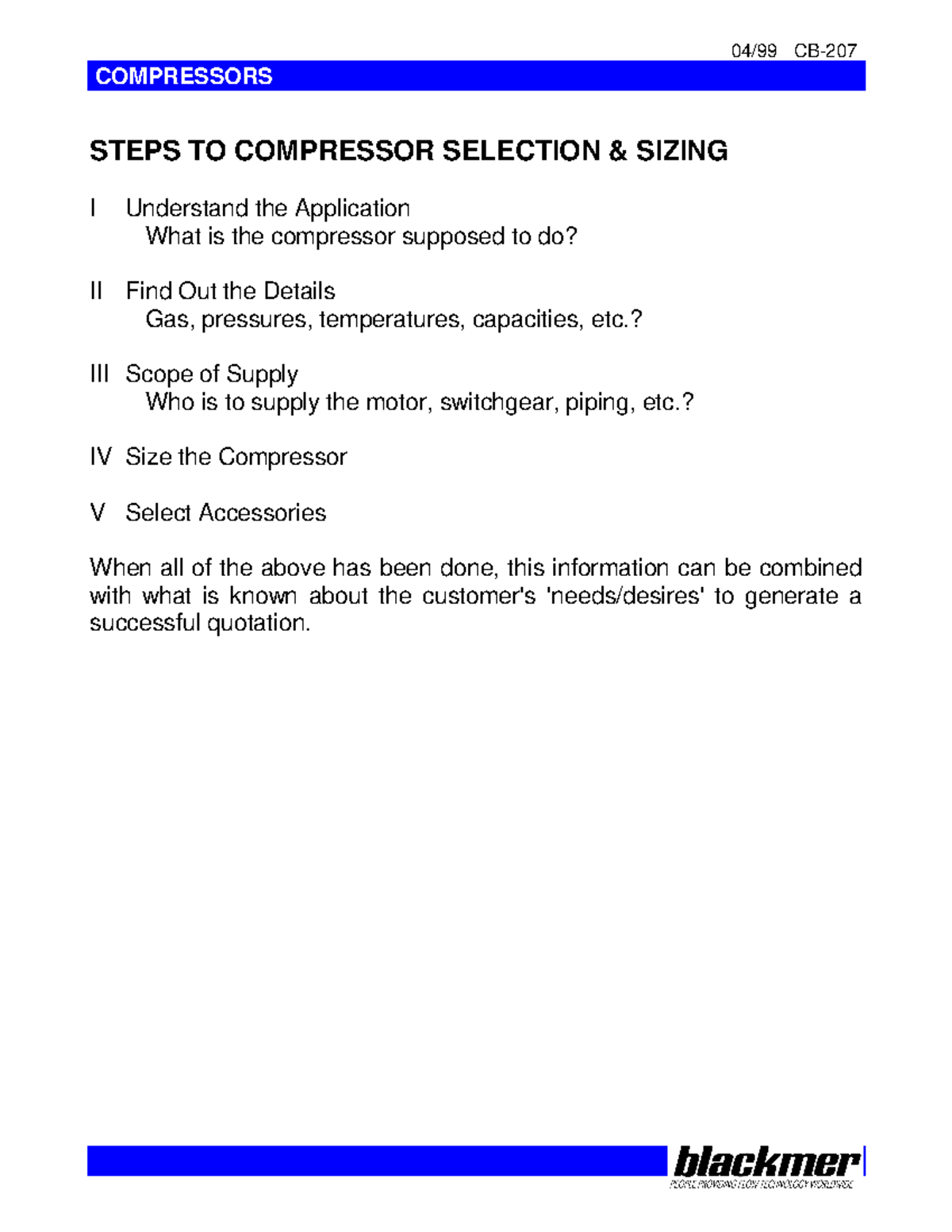 Compressor Selection & Sizing Steps: Key Considerations & Guidelines ...