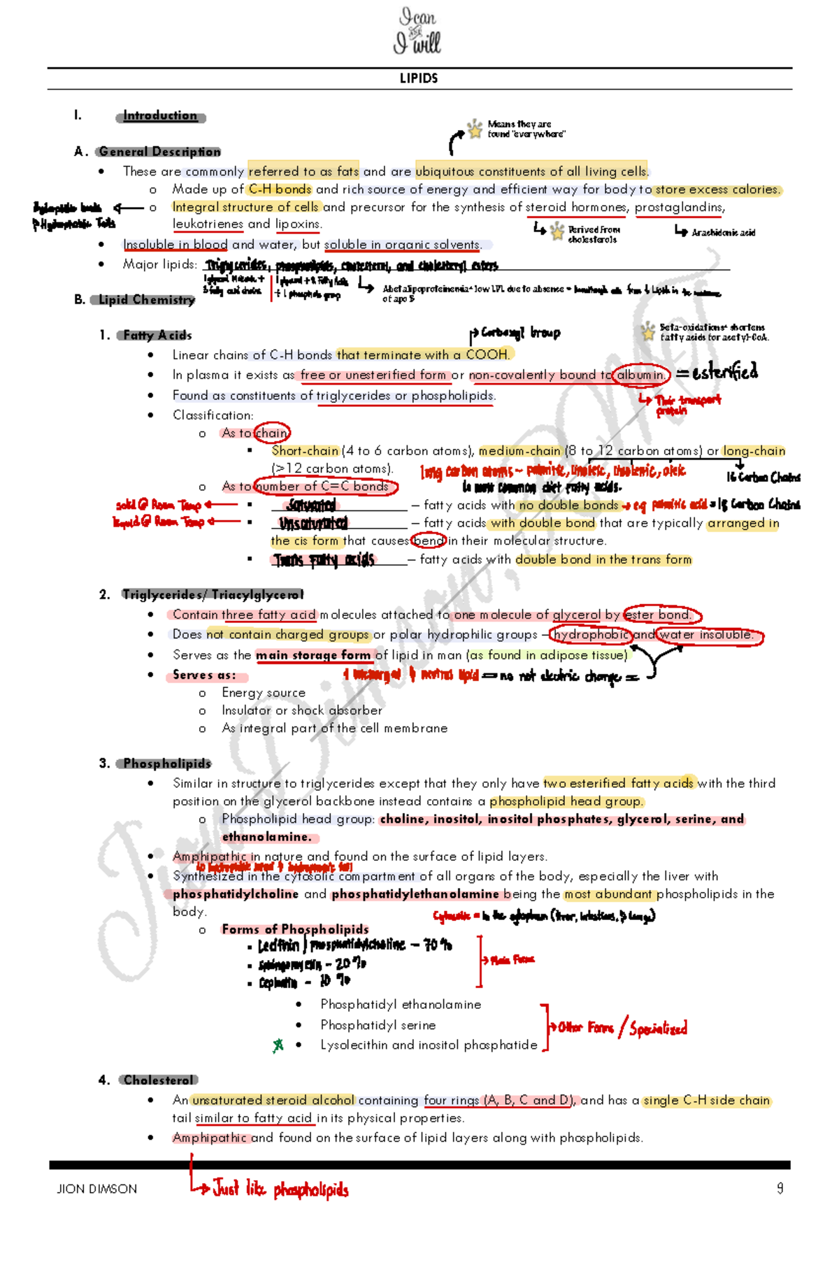 Clinical Chemistry 1: Lipid Metabolism and Lipoprotein Analysis Notes ...