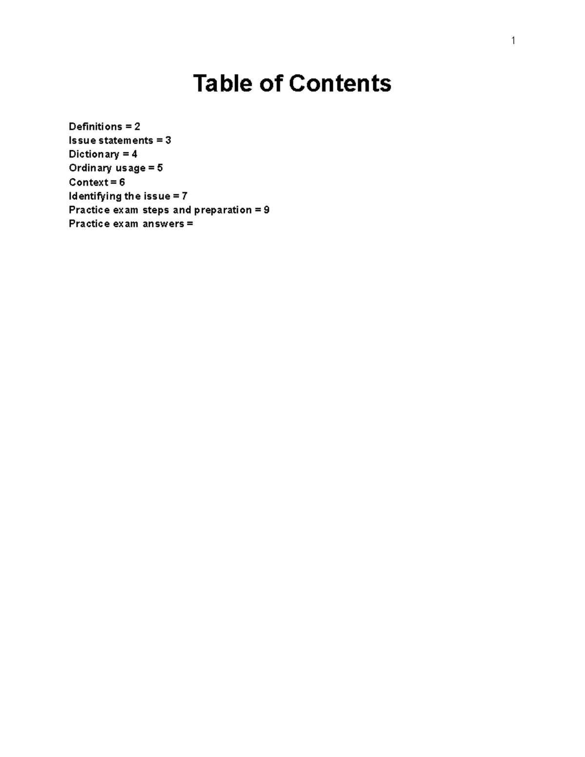 MID-TRI CHEAT SHEET: Legal Definitions & Issue Identification Guide ...