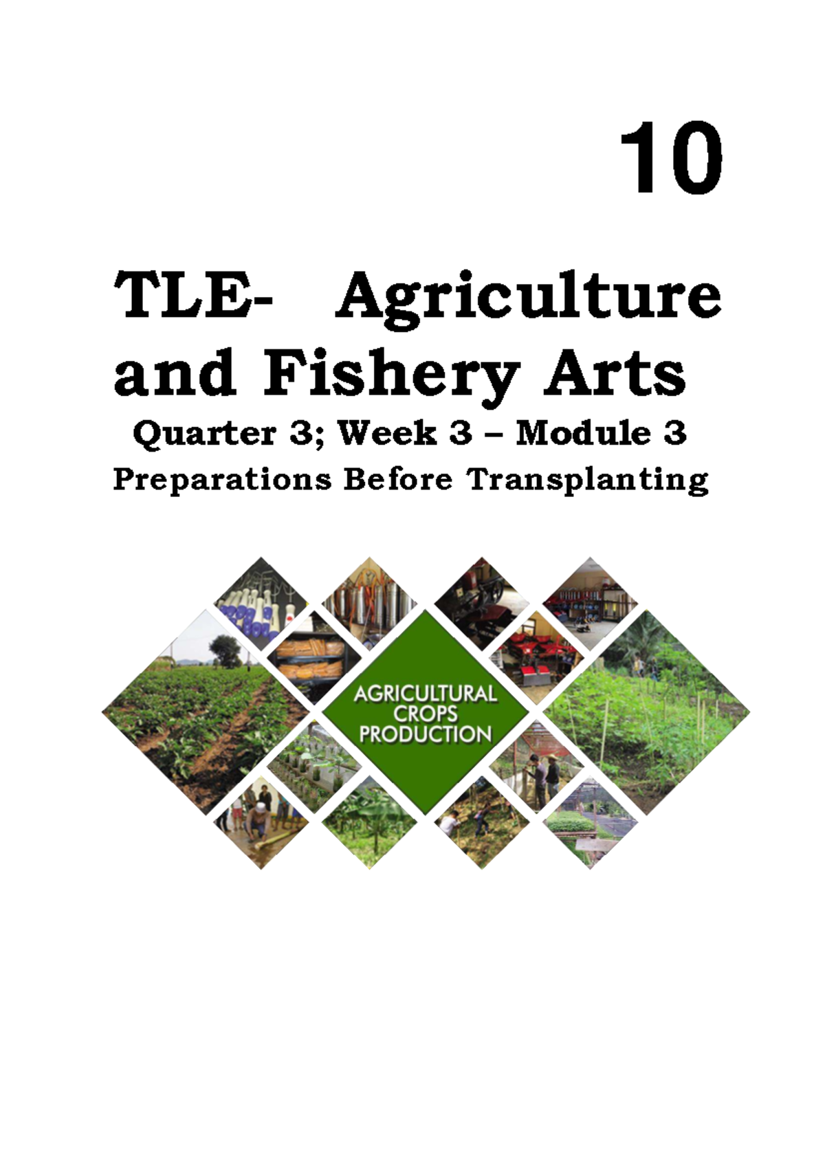 Agri-Crop10.Q3-Wk3: Module on Seedling Transplanting Techniques - Studocu
