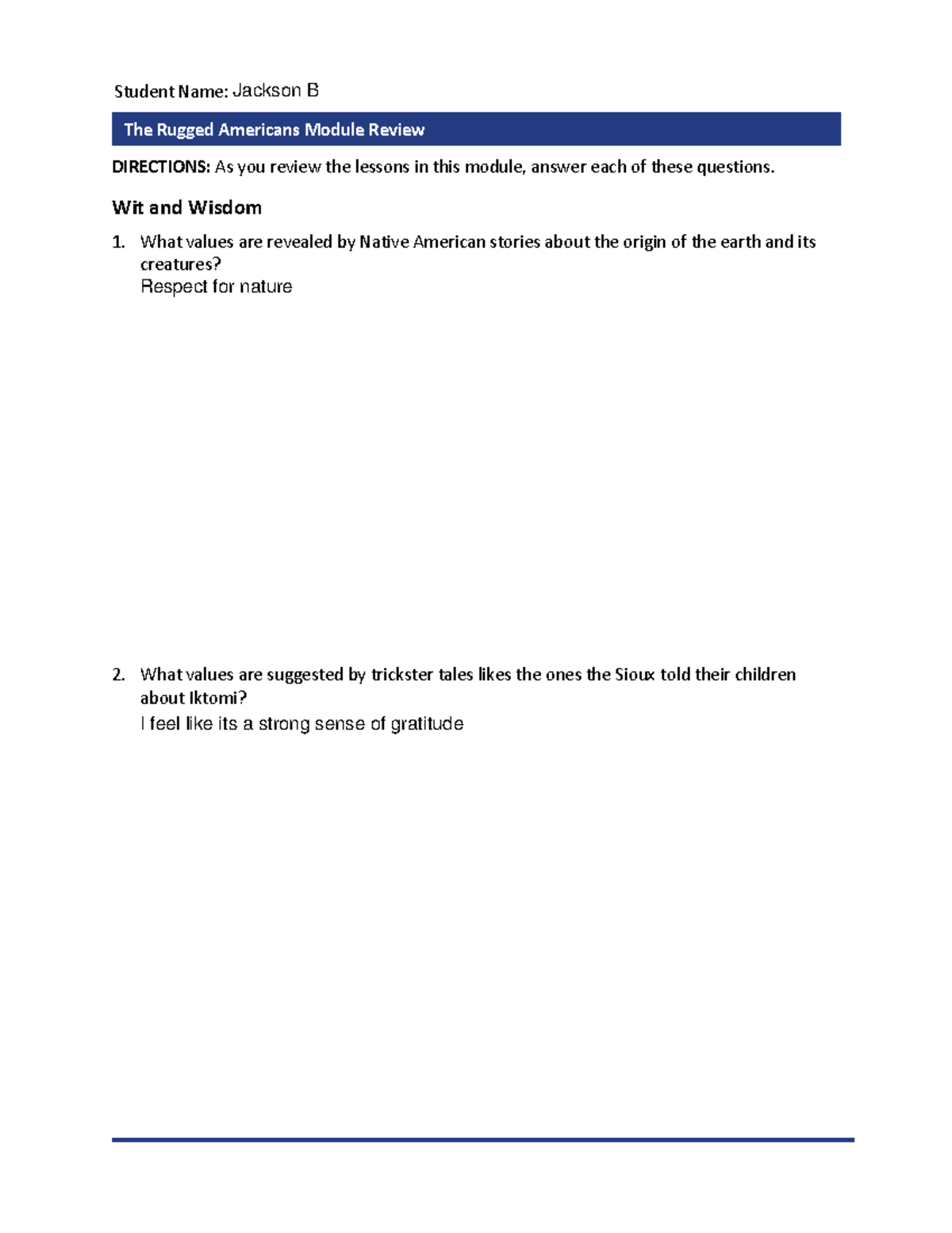 The Rugged Americans Module Review: Key Themes & Insights - Studocu