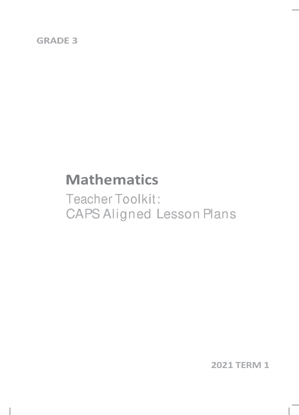 Exemplar-lesson-plan-grade-3-term-1 2021 - GRADE 3 Mathematics Teacher ...