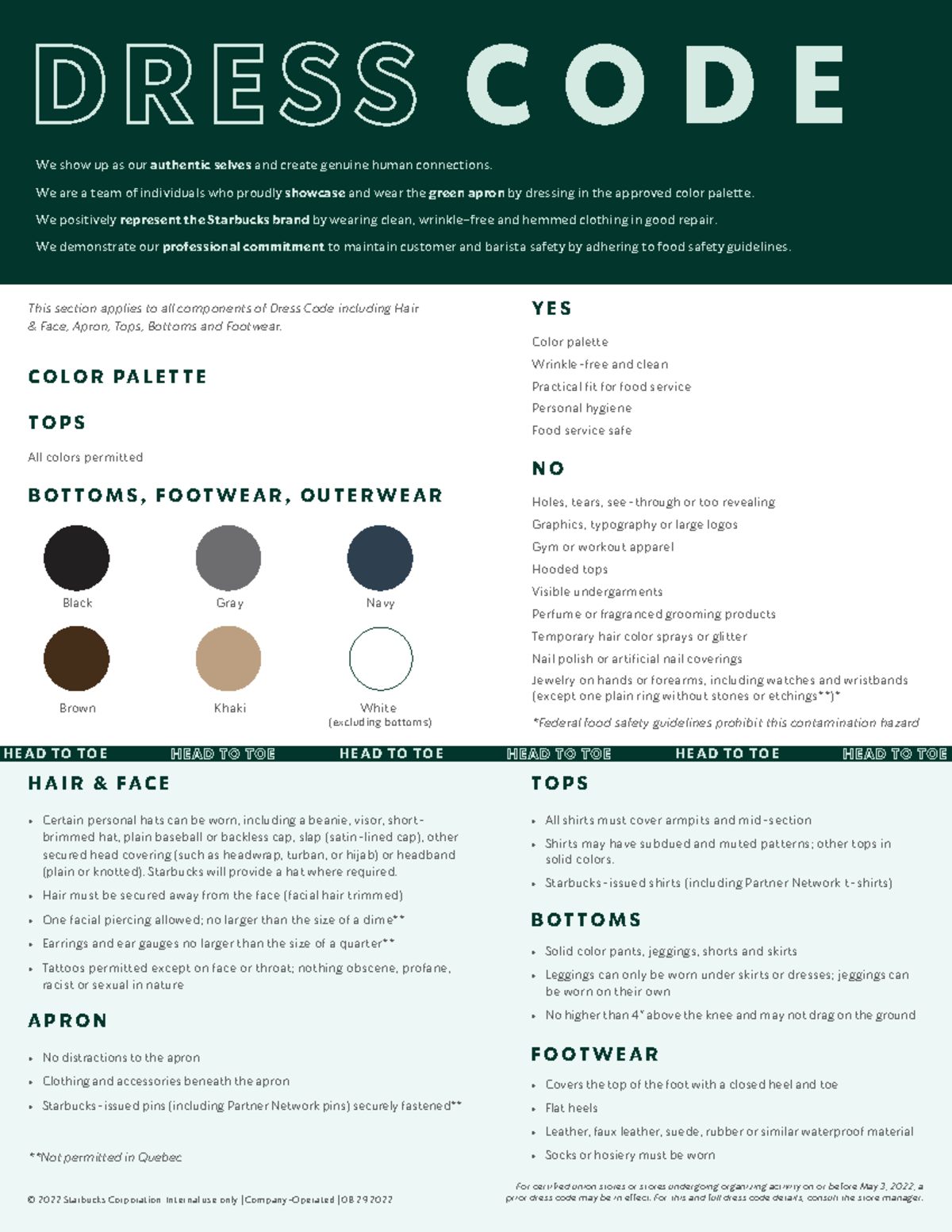 Dress Code Guide - CO tcm137-79344 - C O L O R P A L E T T E T O P S B ...