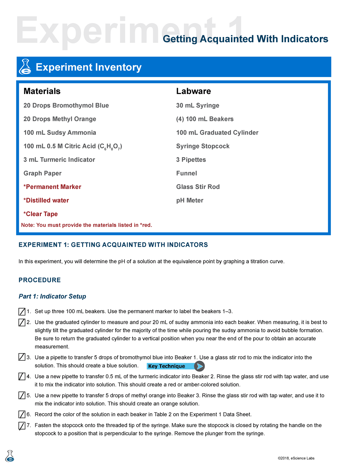 Unit 6 Lab - Chemistry II Lab 6: Indicators and Titration Techniques ...
