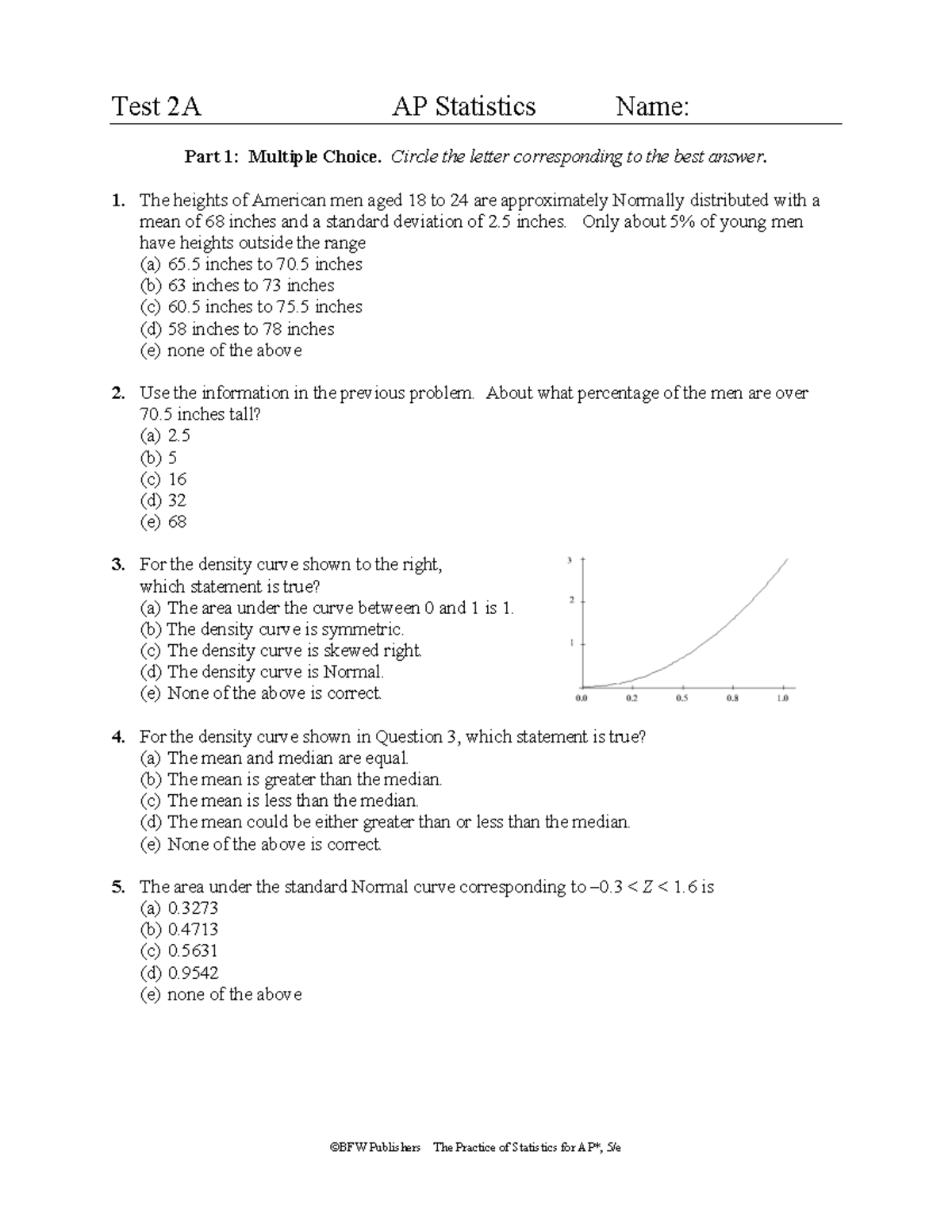2A - AP Statistics Homework Review and Practice Questions - Studocu
