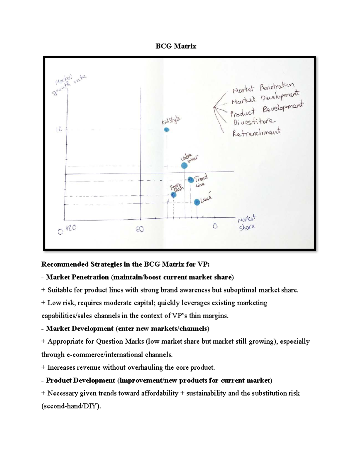 BCG Matrix Strategies: Market Penetration & Development Insights - Studocu