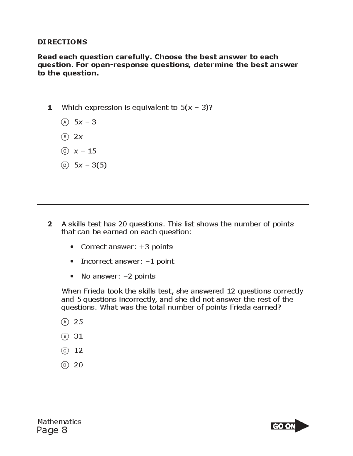 Njsla Grade 6 st - VEry gooddddddddddddddd - 83682 83804 DIRECTIONS ...