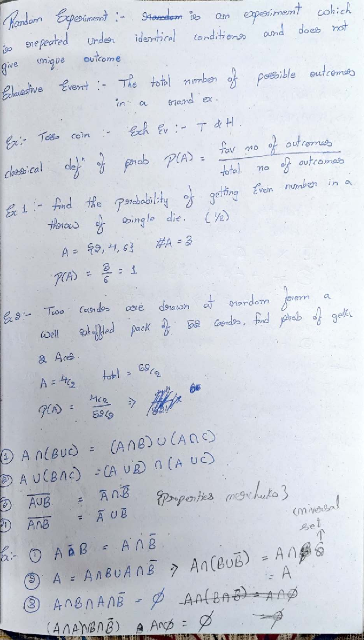 Probability and Statistics Notes (MATH 101) - Studocu