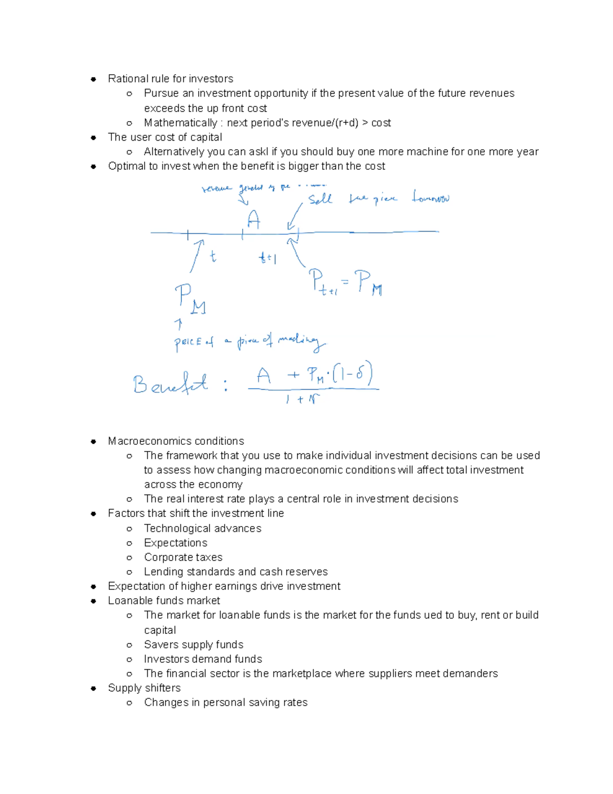Econ 102 Lecture Notes: Investment Decisions & Macroeconomic Effects ...
