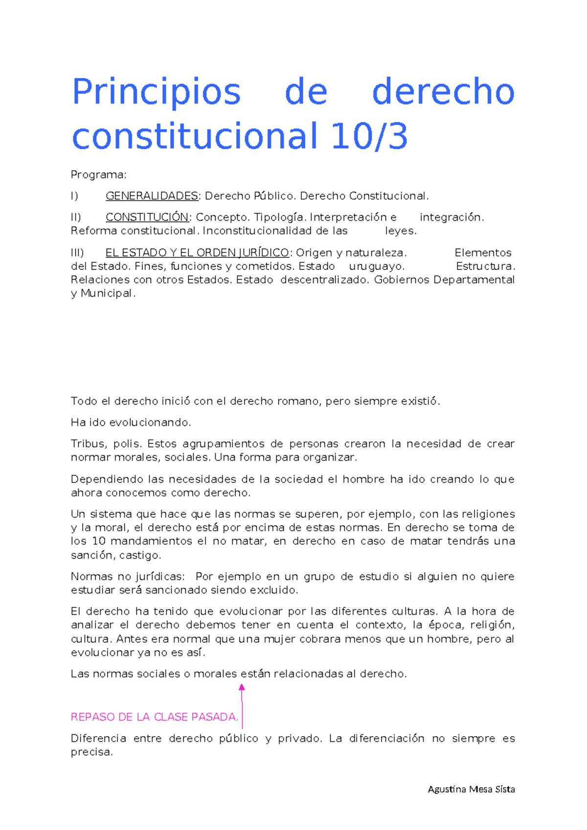 Principios de Derecho Constitucional y su Evolución (DC 101) - Studocu